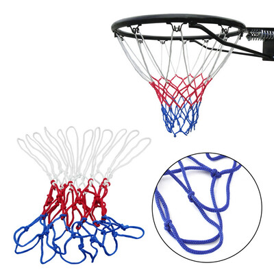 

New Red White Blue Basketball Net Nylon Hoop Goal Rim Mesh Net Sports