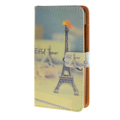 

MOONCASE ЧЕХОЛ ДЛЯ Microsoft Lumia 435 Eiffel Tower Pattern Leather Flip Wallet Holder with Kickstand Back A08