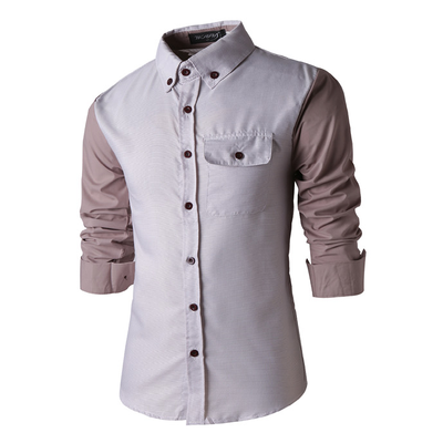 

Zogaa New Men' Shirt Color Matching Korean