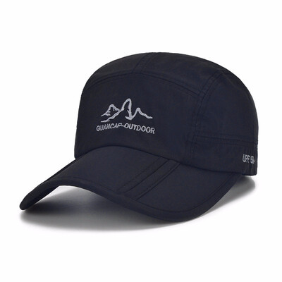 

Summer men&39s hat visor baseball cap sun hat ladies embroidery fishing sunscreen folding cap