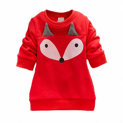 

Autumn winter baby girl clothing suit warm kids clothes fox top pants long-sleeve shirts lovely girls clothing thick 2pcs sets