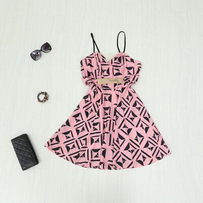 

Lovaru ™ print mini women dress sexy strapless sleeveless for casual 2015 new arrival hot sale