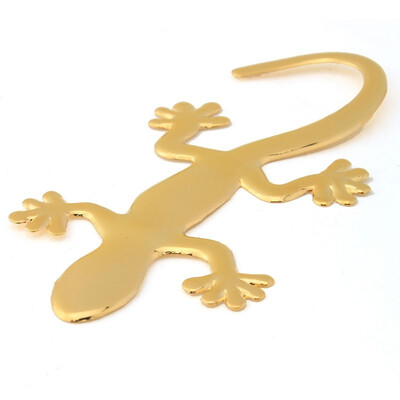 

3D Car Auto Wall Gecko/House Lizard Emblem Badge Decal Sticker NEW Golden 21035