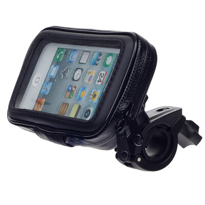 

Motorcycle Bicycle Water Resistant Holder Stand for GPS Iphone 5 - Black