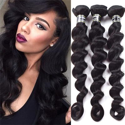 

7A Grade Loose Wave Peruvian Virgin Hair 3 Bundles Loose Wave Hair Wet And Wavy Crochet Hair Cheap Price Natural Color