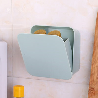 

Plastic Self-adhesive storage box debris bathroom shelf cutlery box toothbrush makeup organizer bathroom accessories
