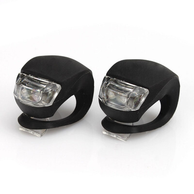 

MyMei 2pcsset Silicone Bike Bicycle Cycling Head Front Rear Wheel LED Flash Light Lamp