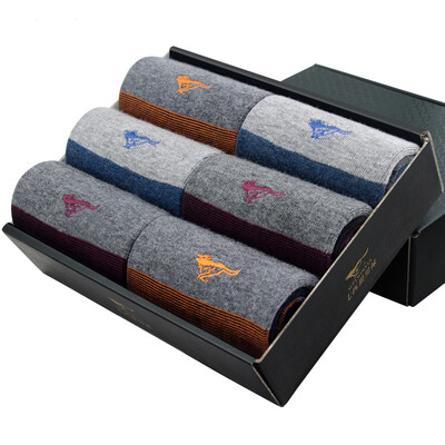 

Seven wolves socks men socks cotton leisure business in the tube cotton socks 6 pairs of mixed color 90830 all yards
