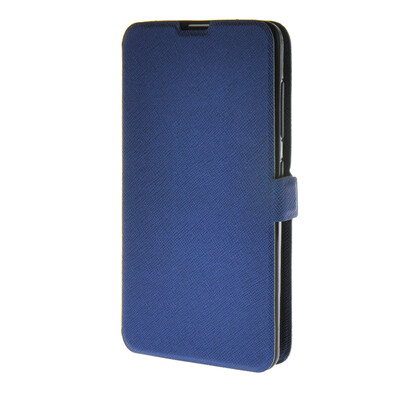 

MOONCASE Cross pattern Flip Pouch Leather Wallet Slim Stand чехол для Nokia Lumia 535 Dark blue