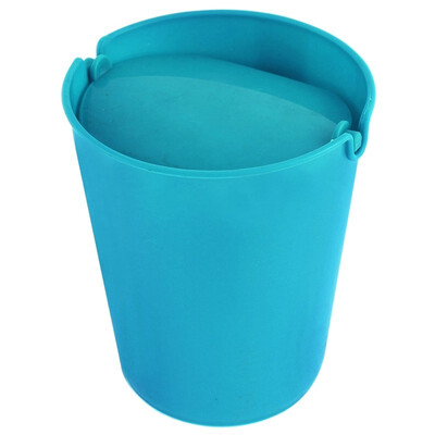 

UpperX Plastic Swinging Office Table Cover Mini Garbage Trash Can Cans Blue