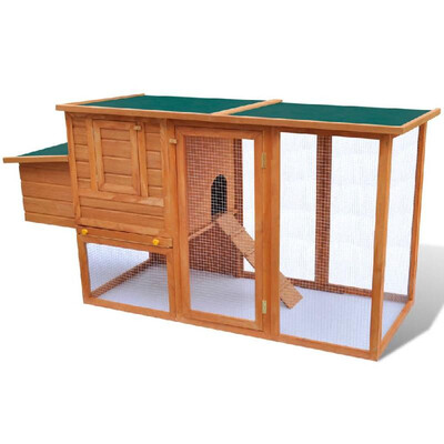 

Outdoor Chicken Cage Hen House with 1 Egg Cage Wood