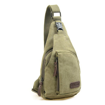 

Мужчины Холст Ретро сумка Messenger плеча Sling Военная Crossbody Грудь Сумки