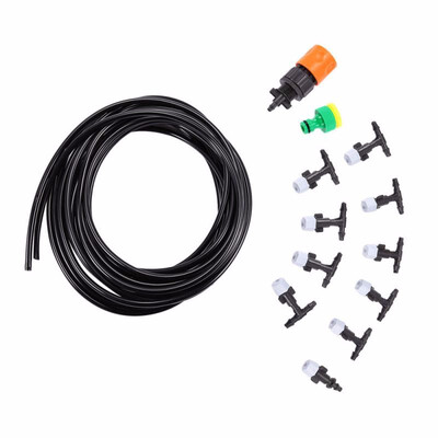 

Fog Nozzles Irrigation System Misting Watering with 10M Garden Hose Spray Head