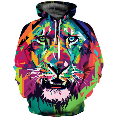 

QL-524 Mens Hoodie 3D Printed Women Pullover Sweater