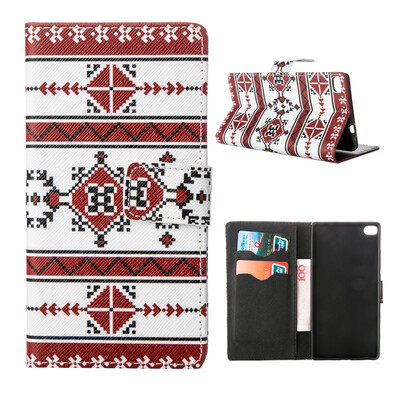 

MOONCASE Case for Huawei Ascend P8 Flip PU Leather Fold Wallet Card Slot Kickstand Back Case Cover [Pattern series] /a19