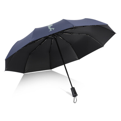 

Ying Yu automatic umbrella ten bone umbrella male folding automatic opening simple reinforcement personality female rain&dry a student double large C1774 blue