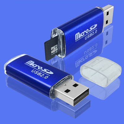 

Kuman 20 Mini Card Reader USB Interface with Micro SD TF Card Slot Y213 Flash Memory Card Reader for Phone PC Aluminium Shell
