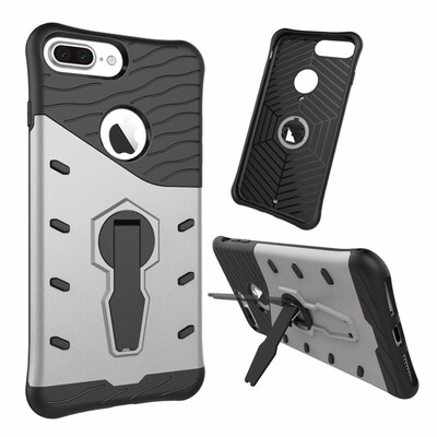 

Goowiiz Phone Case For Iphone 7 Plus8 Plus Luxury Armor TPUPC Silicone Hard Bracket Prevent falling