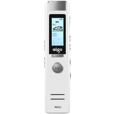 

Patriot aigo R6611 recording pen professional micro-HD remote noise reduction MP3 player learning meeting for 8G white