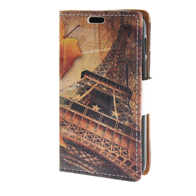 

MOONCASE Case for Alcatel One Touch Pixi 3 (4.0") OT-4013D Leather Flip Wallet Style and Kickstand Case Cover Design / a15