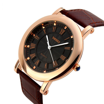 

SKMEI 1104 Men Fashion Casual Genuine Leather Strap Quartz Watches Relogio Masculino
