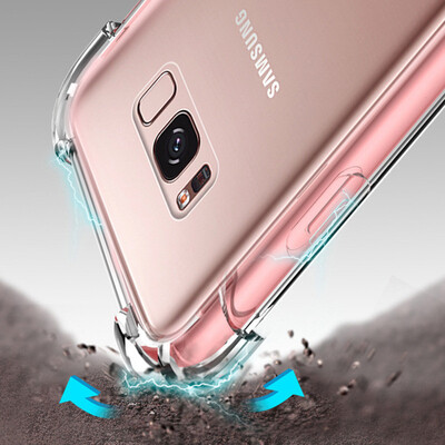 

New anti knock silicone case For Samsung Note 8 J3 J5 J7 Pro 2016 2017 S7 Edge S8 S9 Plus transparent air cushion back coque cover