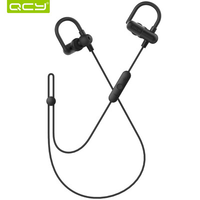 

QCY 90mAh battery 3D stereo headset gamer bluetooth 41 wireless headphones sports ear hook with microphone handsfree calls