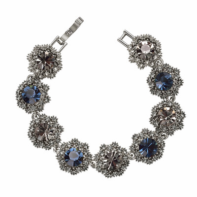 

Yoursfs Vintage Tennis Bracelet for Women Austrian Crystal Floral Design Bridal Bracelet for Prom Party