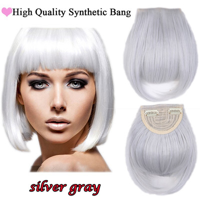 

Lady Natural Hair Extension Clip In Front Hair Bangs Fringe human Straight Hair Front Hair Extensions