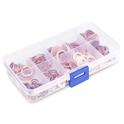 

200pcs Solid Copper Washers Flat Ring Sump Plug Oil Seal Car Accessories Suitable for all types of engines