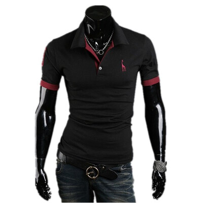 

Zogaa New Men's POLO Shirt Deer Embroidery Short Sleeve Slim
