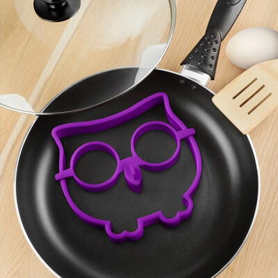 

mymei Silicone Funny Side Up Owl Egg Fried Frying Mould Breakfast Pancake Mold Ring