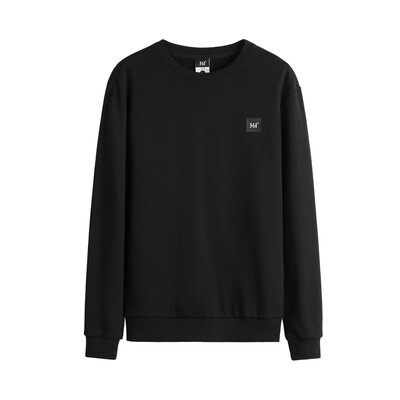 

361 Degree Sports Sweatshirt Mens 2018 Autumn New Pullover Long Sleeve Round Neck Knitting 651834801-5 Basic Black