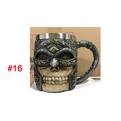 

Bar creative palm skull goblet full 3D knights stainless steel drinking cup mug pineapple cocktail cup