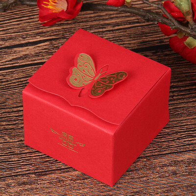 

Extreme space JDKJ wedding candy box carton candy box wedding wedding supplies wedding candy bag hollow butterfly 100