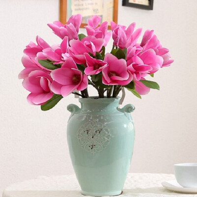 

5pcs 3heads wedding decoration artificial silk flowers wholesale artificial rose for home decoration