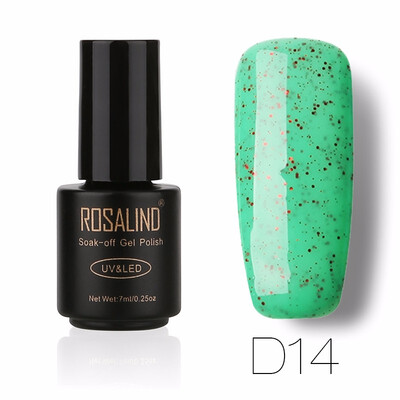 

ROSALIND Gel 1S Black Bottle 7ML Candy Bling D01-24 Gel Nail Polish Semi Permanent Nail Art UV LED Soak-Off Gel Varnish Manicure