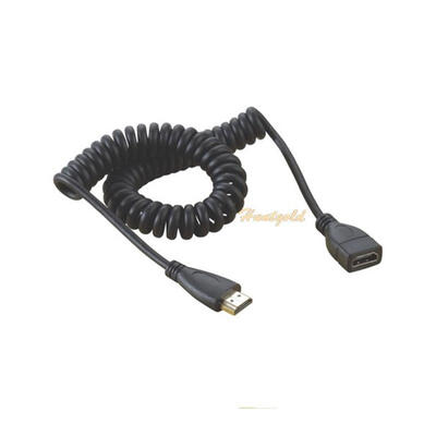 

1080P HDTV 4K UHD Laptop HDMI Male to HDMI Female MF Spring Cable Connector