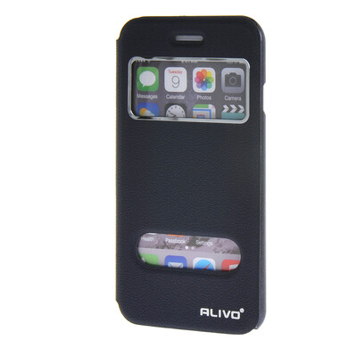 

MOONCASE Case for Apple iPhone 6 Plus ( 5.5 inch ) Case View Window Leather Flip Bracket Back Cover Sapphire