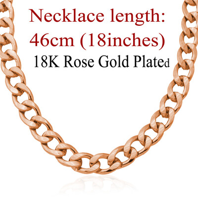 

U7 Big Chunky Men Necklace Rose Gold/Platinum /18K Real Gold Plated 11 MM Thick Cuban Link Chain Men Jewelry Wholesale