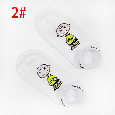 

1 Pair Unisex Couple Fashion Cotton Cute Cartoon Pattern Printed Ankle Socks
