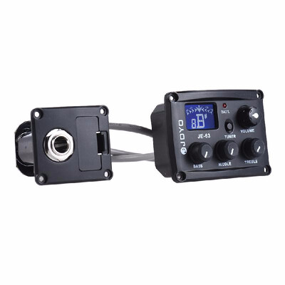 

Ukulele Pickup JE-63 Ukulele Ukelele Uke Piezo Pickup Preamp System 3-Band EQ Equalizer LCD Display with Tuning Function Ukelele P