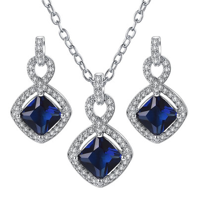 

Yoursfs Vintage Jewelry Set CrystalCZ Earrings Necklace Filigree Design Bridal Jewelry Gift Set