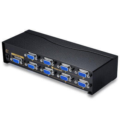 

Шэн (Shengwei) VS-5008 VGA дистрибьютор восемь одна точка экрана восемь провод телевидения высокой четкости видео компьютер делитель 1 прицеп 8 500MHZ