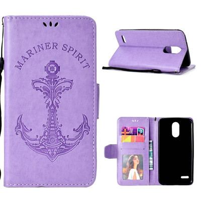 

MOONCASE Huawei Glory 9 Embossed Mermaid Anchor Leather Case - Purple