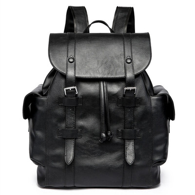 

Luggage hot double-shoulder laptop bag male fashion business travel womens casual student bags backpack PU leather schoolbag