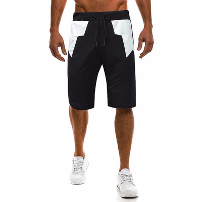 

Summer Mens Fashion&Leisure Splicing Color Elastic Waist Five Points Pants Jogger Pants