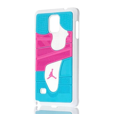 

мити новенький Air Jordan кроссовки 4 6 7 единственным пвх для Samsung Galaxy Note 4 резиновые покрытия n9100 иордании телефон дело 15 цветов