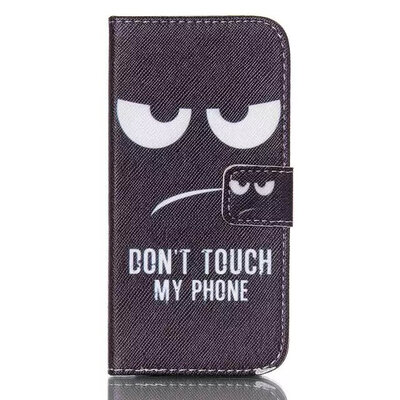 

MITI Black Eye pattern With Card Holder Magnet Flip Wallet Case PU Leather Soft Cover For Samsung Galaxy S5 mini with Stand