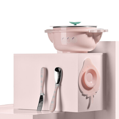 

Babycare childrens tableware food supplement bowl baby cutlery insulation bowl sucker bowl fork spoon 316 stainless steel cutlery